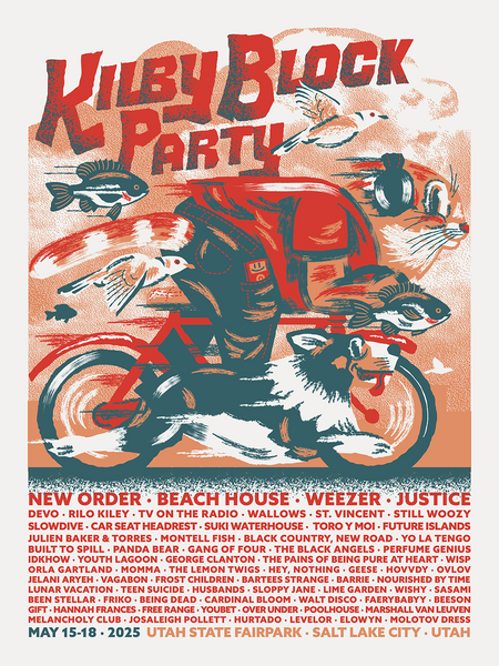 KILBY BLOCK PARTY 6: New Order | Beach House | Weezer | Justice - 2024 Poster