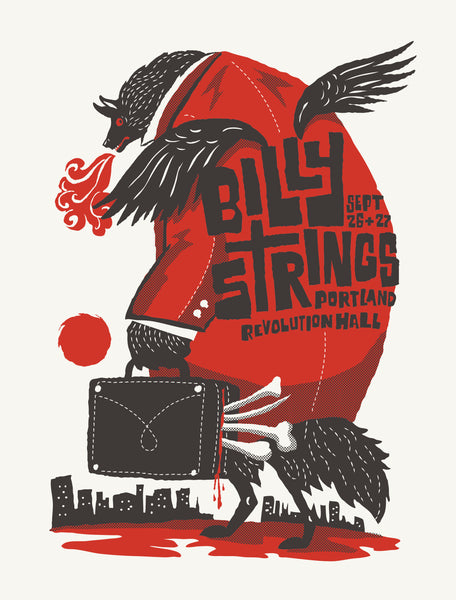 BILLY STRINGS - Portland 2019 Poster