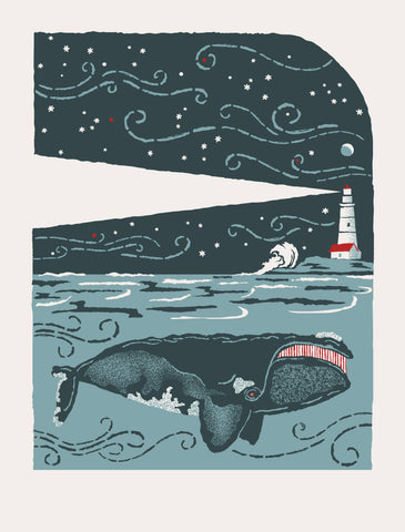 New England - Right Whale - Ltd. Edition Screen Print
