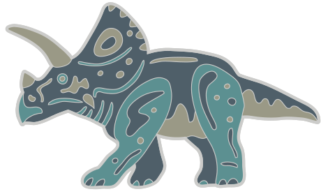 DINOSAURIA PIN SERIES: TRICERATOPS