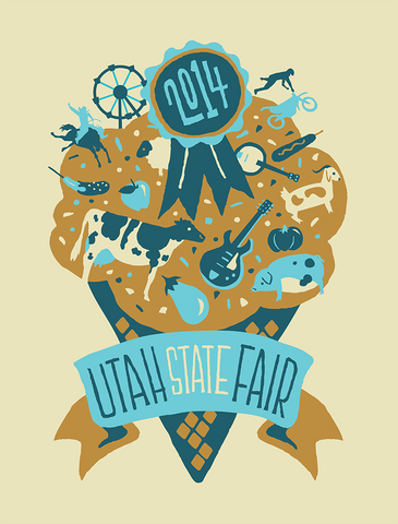 UTAH STATE FAIR 2014 - Ltd. Edition Screen Printed Poster