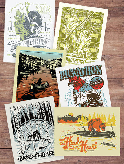 Screen Printed Gigposters