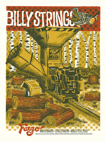 BILLY STRINGS - August 12, 2025 Fargo Poster