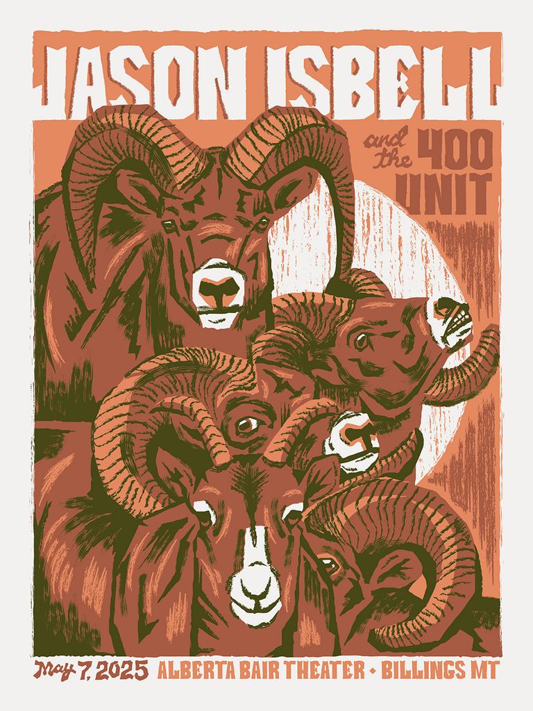 JASON ISBELL and the 400 Unit - Billings 2025 Poster | Furturtle