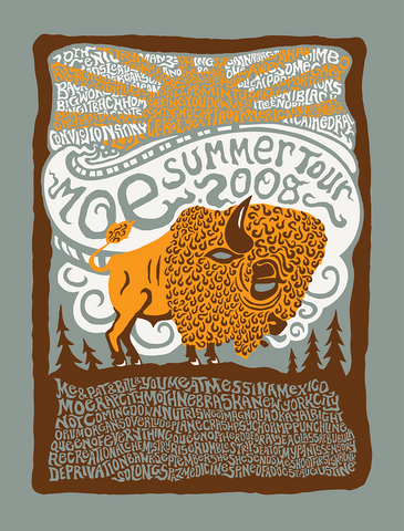 moe. 2008 Summer Tour Set Poster