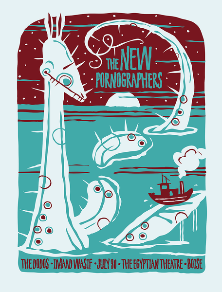 the NEW PORNOGRAPHERS - Boise 2010 Poster