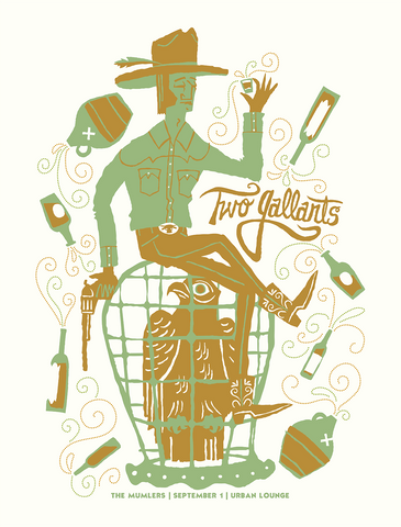 TWO GALLANTS - Salt Lake City 2011 Poster