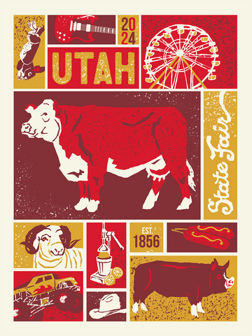 UTAH STATE FAIR 2024 - Ltd. Edition Screen Printed Poster
