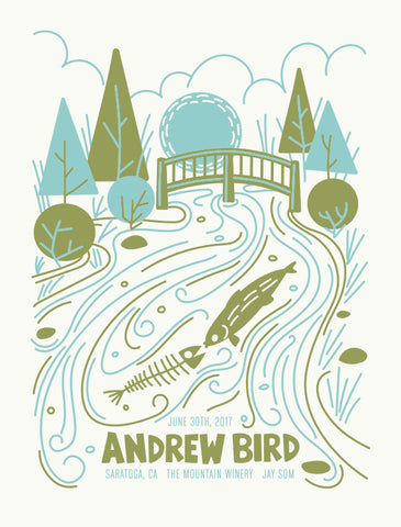 ANDREW BIRD 2017 Saratoga CA Poster