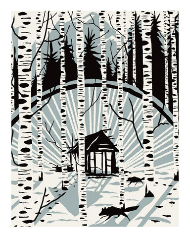 ASPEN CABIN Giclee Art Print