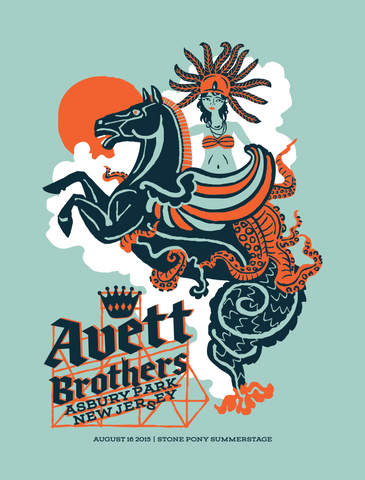 AVETT BROTHERS 2015 New Jersey Poster