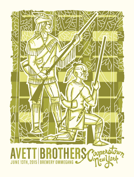 AVETT BROTHERS 2015 Cooperstown New York Poster