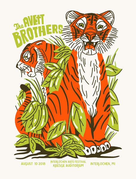 AVETT BROTHERS 2018 Interlochen Michigan Poster