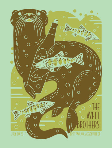 the AVETT BROTHERS - Jacksonville 2017 Poster