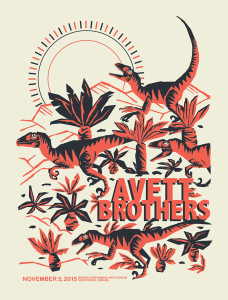 AVETT BROTHERS 2015 South Bend Indiana Poster
