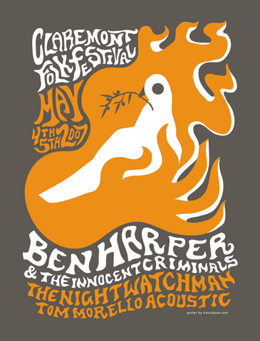 BEN HARPER - Claremont Folk Festival 2006 Poster