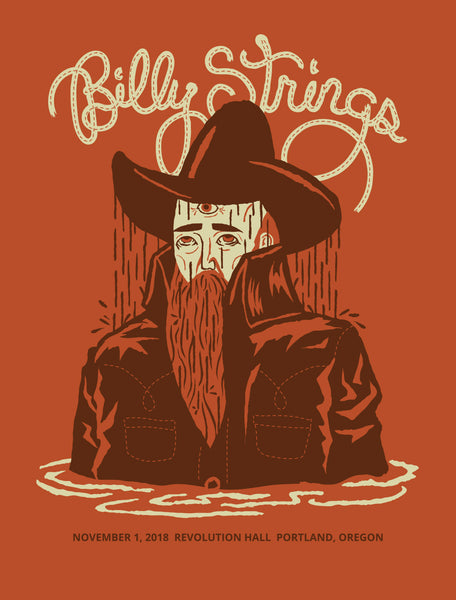 BILLY STRINGS - Portland 2018 Poster