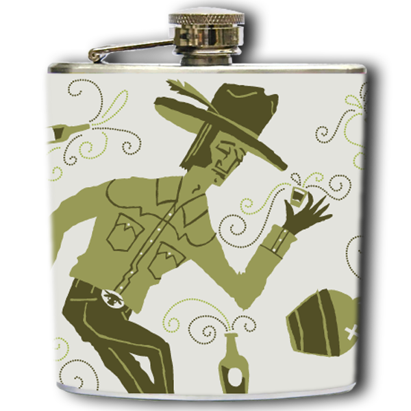 WESTERN PASTIME FLASK