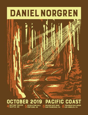 DANIEL NORGREN - Pacific Coast Tour 2019 Poster
