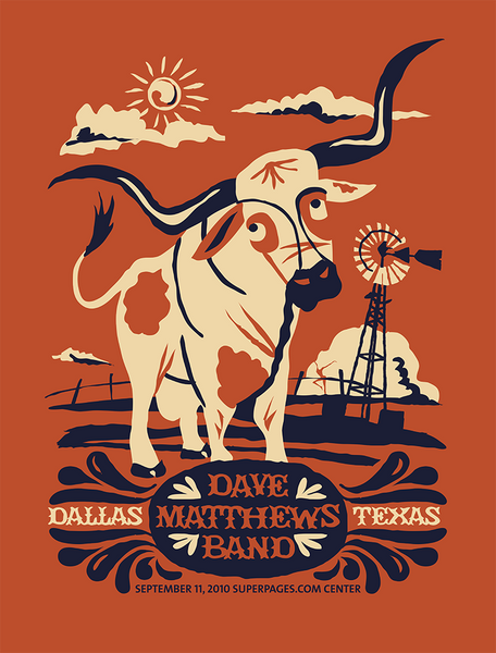 DAVE MATTHEWS BAND - Dallas 2010 Poster