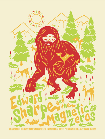 EDWARD SHARPE & THE MAGNETIC ZEROS - 2016 Poster