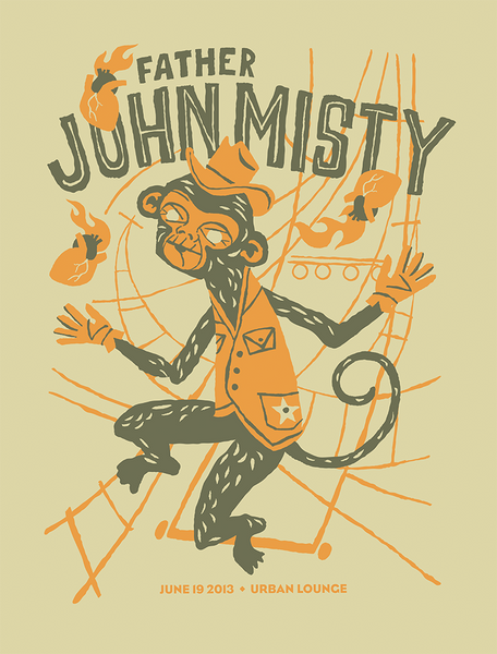 FATHER JOHN MISTY - Urban Lounge 2013 Poster