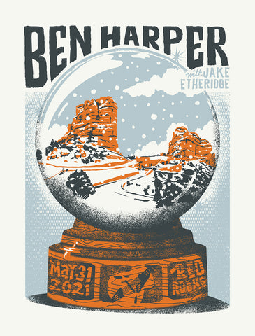 BEN HARPER - Red Rocks 2021 Poster