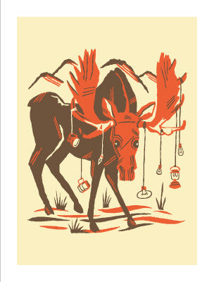 THE BULL MOOSE Giclee Art Print