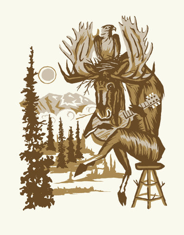 MUSIC MOOSE Giclee Art Print