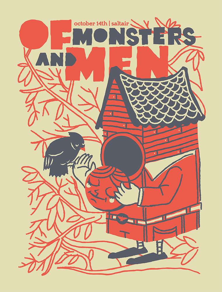 of monsters and men tour OF MONSTERS AND MEN - 2015 Poster