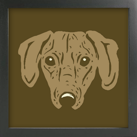 PET PORTRAITS Dachshund Cut Paper Art - Shadowbox Frame