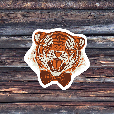Fancy Tiger Boy Vinyl Sticker